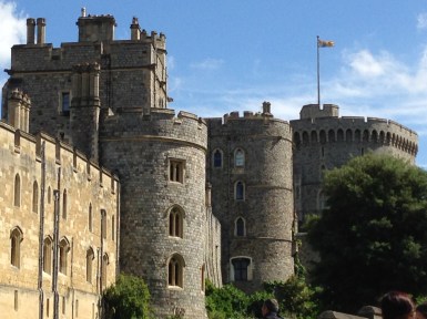 The Royal Standard flying over Windsor Castle