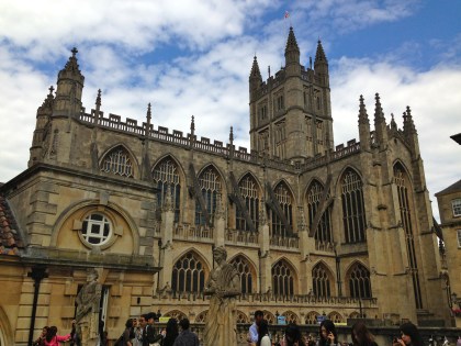 An abbey outside of the Roman baths